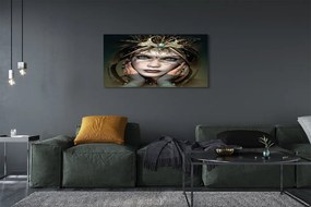 Zdjęcie na płótnie Kobieta o Niebieskich Oczach