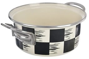 Orion Emaliowany rondel Szachownica Lem, 1,6 l,średnica 18 cm