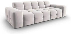 Jasnoszara aksamitna sofa 222 cm Kendal – Micadoni Home