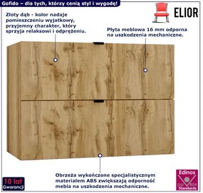 Szafła pod umywalkę z szufladami złoty dąb 80cm - Gofido 11X