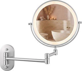 Lustro ścienne dwustronne kosmetyczne LED Glow Chrom