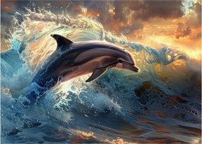 Obraz - Delfin, ilustracje (70x50 cm)