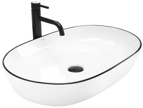 Umywalka nablatowa Rea CLEO 61 Black edge