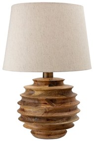 Lampa stołowa w ciemnym naturalnym kolorze z tekstylnym kloszem (wysokość 54 cm) Svale – Bloomingville