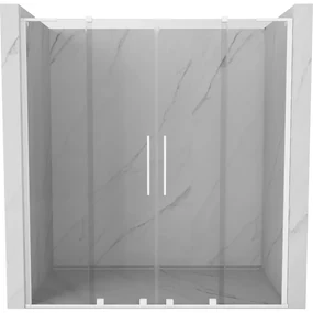 Mexen Velar L Duo drzwi prysznicowe rozsuwane 170 cm, transparent, białe - 871-170-003-02-20