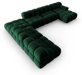 Zielona aksamitna sofa 379 cm Bellis – Micadoni Home