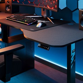 Biurko gamingowe elektryczne Diablo X-Tensio 160 cm, kolor czarny carbon