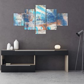 Obraz - Urodzony, by jeździć, niebieskie odcienie (125x70 cm)