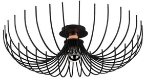 Czarna lampa sufitowa z metalowym kloszem ø 56 cm Aspendos – Opviq lights