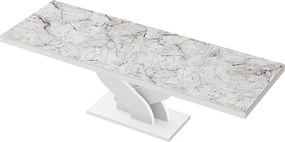 Stół rozkładany z marmurowym blatem Bella Hubertus marmur połysk