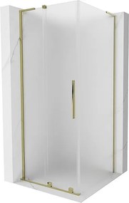 Mexen Velar L kabina prysznicowa rozsuwana 90 x 90 cm, szron, złota - 871-090-090-33-50