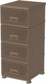Aldotrade Komoda z 4 szufladami RETRO NEW, brązowy