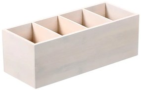 Pojemnik bambusowy na sztućce, serwetki, 4 przegródki, Kesper