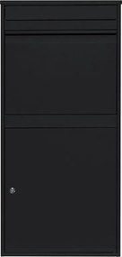 Czarna antykradzieżowa skrzynka pocztowa XL