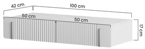 Toaletka Malmi 100 cm wisząca z szufladami - czarny mat / czarny