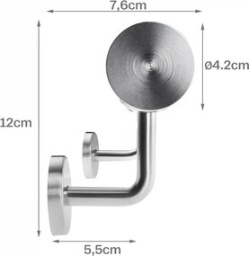 Poręcz ze stali nierdzewnej CHROME, 4,2×100cm, srebrna Monzana