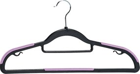 Zestaw wieszaków z antypoślizgową nakładką SOFTY 20 szt. czarno-fioletowe