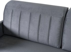 Sofa Rozkładana z Funkcją Spania LUMO Dwuosobowa Szara Nowoczesna do Salonu