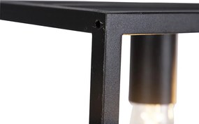 Inteligentna lampa wisząca industrialna czarna z 4 żarówkami Wi-Fi A60 - Cage