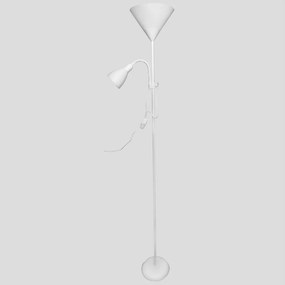 Lampa stojąca WENDY 1xE27/100W/230V + 1xE14/40W biała