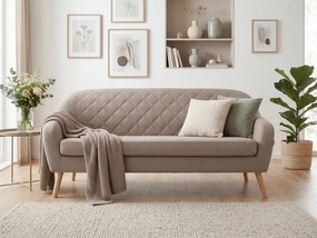 Beżowa 3-osobowa sofa CORANTI VELVET
