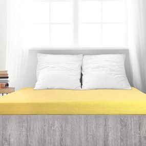 4Home prześcieradło frotte Ideal żółte, 90 x 200cm, 90 x 200 cm