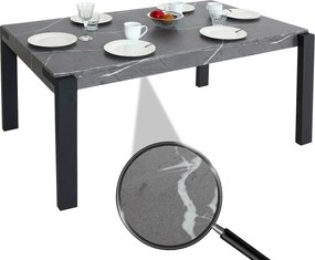 Stół do jadalni MCW-L53,  marmurowy wygląd szary