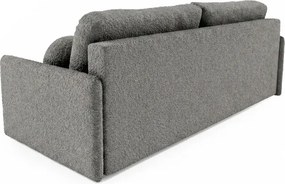 Sofa VENI Rozkładana Dwuosobowa Ciemnoszara Boucle Japandi