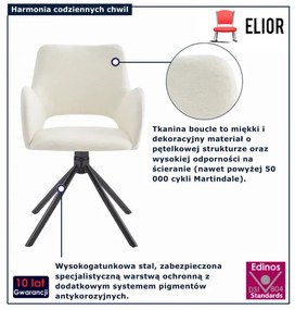 Kremowe krzesło obrotowe  F3-P76