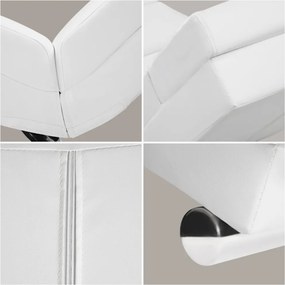 Leżanka LONDON, 186×55×89cm, biała Casaria