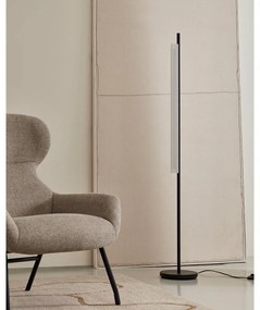 Czarno-biała lampa stojąca LED ze szklanym kloszem (wysokość 150 cm) Vauxall – Kave Home