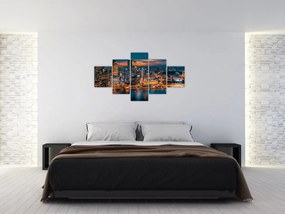 Obraz miasta nocą (125x70 cm)