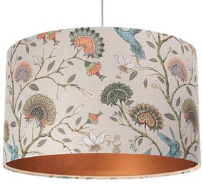 Miedziana lampa wisząca z abażurem nad stół - S385 A4-A02