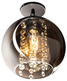 Lampa wisząca szklana Lustrzana z kryształami APP599-1C