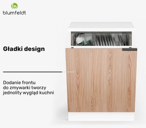 Blumfeldt WoodVista szafka pod zmywarkę, solidny blat kuchenny