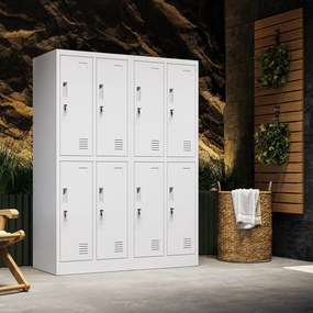 Szafka szkolna BHP szara: BARTUŚ 2 Plus