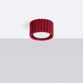 Plafon AURA 1 burgund GX53 ryflowany SOLLUX  LIGHTING