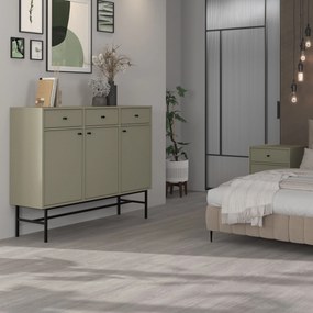 Komoda TORINO 125 cm do Salonu Sypialni Odcienie zieleni