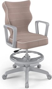 Młodzieżowe krzesło biurkowe Norm Grey rozmiar 6 (159-188 cm) z podnóżkiem