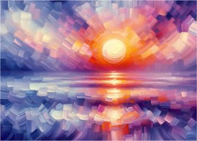 Obraz na szkle - Kolorowy artystyczny zachód słońca (70x50 cm)