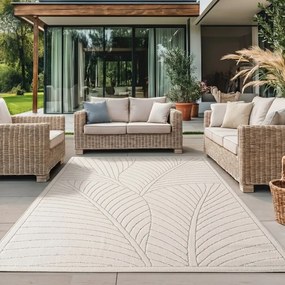 Dywan uniwersalny Nova 3D Listki kremowy 80 cm x 150 cm