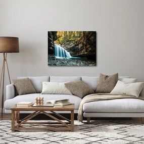Obraz leśnego wodospadu (70x50 cm)