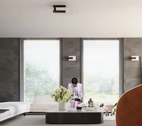 Szklany kinkiet z drewnianą ramą wenge - 2S A188 G8-D45