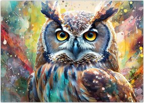 Obraz - Malowanie sowy (70x50 cm)