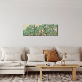 Obraz - Vincent van Gogh, The Olive Orchard, reprodukcje (z zegarem) (90x30 cm)