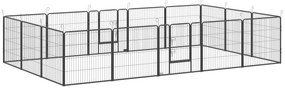 PawHut Wybieg dla szczeniąt z dwoma drzwiami obudowa zewnętrzna przestronna 320x320x100cm szara | Aosom PL