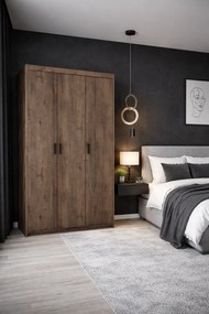 Trzydrzwiowa szafa na ubrania dąb lefkas P9-H87