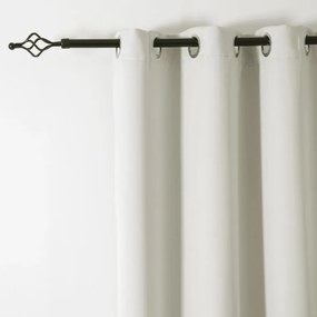 Biało-kremowa zasłona OXFORD 140x250 cm Zawieszanie: Metalowe pierścienie
