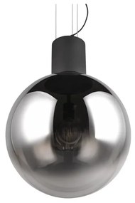 Czarna lampa wisząca LED ze szklanym kloszem ø 50 cm Cipallone – CINQUE