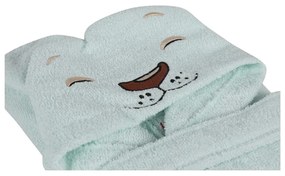 Miętowy bawełniany szlafrok dziecięcy w rozmiarze 1-2 lata Aslan – Foutastic